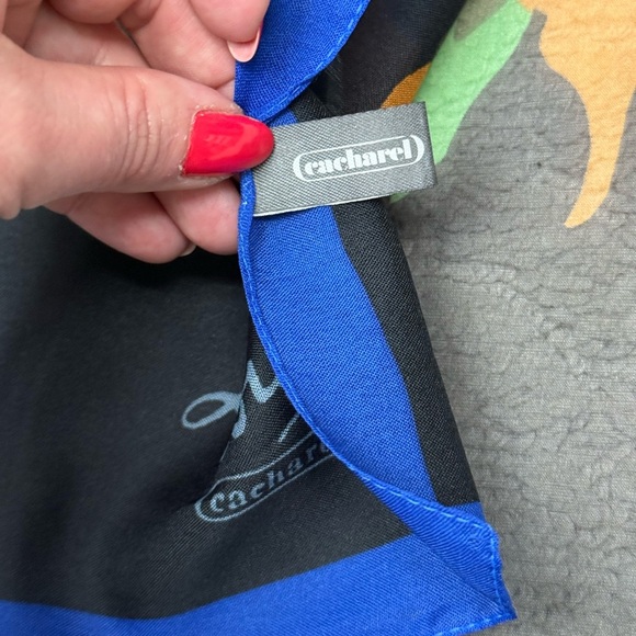 Cacharel LouLou Matching Scarf Set – Sheer Large & Smaller Poly Square - Picture 11 of 12